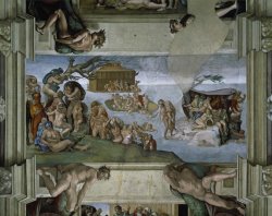 Sistine Chapel Ceiling The Flood 1508 12 by Michelangelo Buonarroti