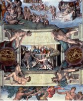 Sistine Chapel Ceiling The Sacrifice of Noah 1508 10 by Michelangelo Buonarroti