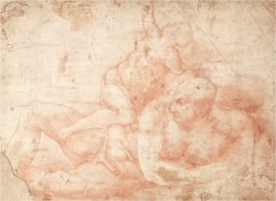 Study of a Male And Female Nude by Michelangelo Buonarroti
