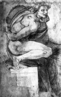 Study of a Male Nude with Bent Leg Gabinetto Dei Disegni E Delle Stampe Uffizi Gallery Florence by Michelangelo Buonarroti