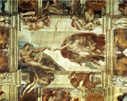 The Creation of Adam Detail From The Sistine Ceiling 1511 12 Fresco by Michelangelo Buonarroti