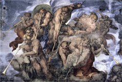 The Detail Last Judgement by Michelangelo Buonarroti