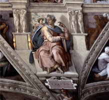The Prophet Isaiah Sistene Chapel Ceiling Fresco by Michelangelo Buonarroti