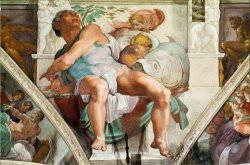 The Sistine Chapel Ceiling Frescos After Restoration The Prophet Jonah by Michelangelo Buonarroti