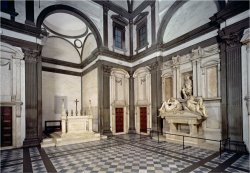 View of The Interior Showing The Tomb of Giuliano De Medici by Michelangelo Buonarroti