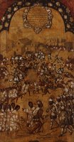 The Conquest of Mexico. Tabla V by Miguel Gonzales