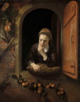 Girl at a Window, Known As 'the Daydreamer' by Nicolaes Maes