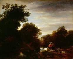 Peasants at a Ford by Nicolaes Pietersz Berchem