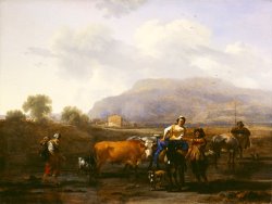Travelling Peasants (le Soir) by Nicolaes Pietersz Berchem