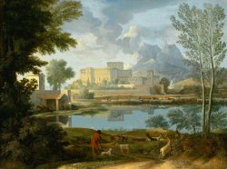 Landscape with a Calm by Nicolas Poussin