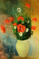 Poppies And Daisies by Odilon Redon