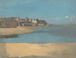 Village by The Sea in Brittany by Odilon Redon