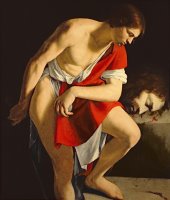 David Contemplating The Head Of Goliath by Orazio Gentileschi