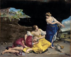 Lot And His Daughters 2 by Orazio Gentileschi