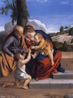 Holy Family with The Infant Saint John The Baptist by Orazio Gentleschi