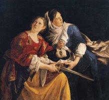 Judith And Her Maidservant with The Head of Holofernes by Orazio Gentleschi