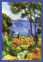 A View Through The Trees of by Paul Cezanne