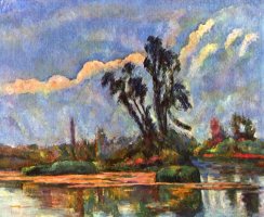 Bank of The Oise C 1888 by Paul Cezanne