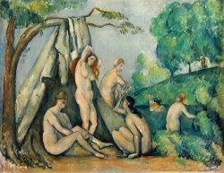 Bathers in Front of a Tent by Paul Cezanne