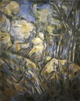 Boulders Near The Caves Above Chateau Noir by Paul Cezanne