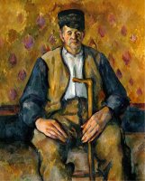 Farmer Sitting 1900 1904 by Paul Cezanne