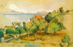 Landscape on The Mediterranean by Paul Cezanne