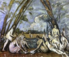 Les Grand Baigneuses No 1 by Paul Cezanne