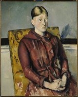Madame Cezanne with a Yellow Armchair 1888 90 by Paul Cezanne