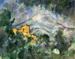 Montagne Sainte Victoire And The Black Chateau 1904 06 by Paul Cezanne