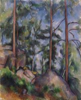 Pines And Rocks C 1897 by Paul Cezanne