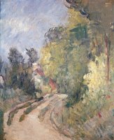 Road Turning under Trees by Paul Cezanne