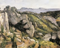 Rocks at L Estaque by Paul Cezanne