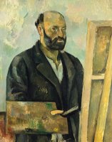 Self Portrait With Palette by Paul Cezanne