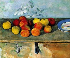 Still Life of Apples And Biscuits 1880 82 by Paul Cezanne