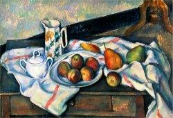 Still Life of Peaches And Pears 1888 90 by Paul Cezanne