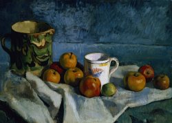 Still Life With Apples Cup And Pitcher by Paul Cezanne