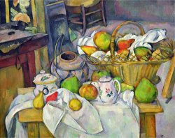 Still Life with Basket 1888 90 by Paul Cezanne