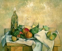 Still Life with Bottle of Liqueur by Paul Cezanne