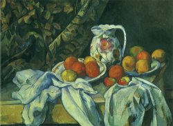 Still Life with Curtain 1899 by Paul Cezanne