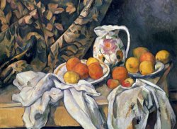 Still Life With Drapery by Paul Cezanne