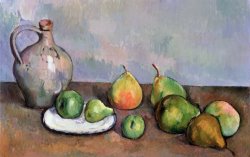 Still Life with Pitcher and Fruit by Paul Cezanne