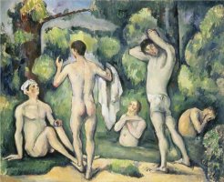The Five Bathers Ca 1880 82 by Paul Cezanne