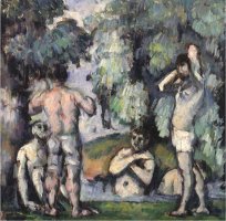 The Five Bathers Circa 1875 77 by Paul Cezanne