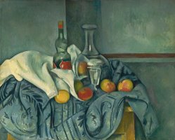 The Peppermint Bottle by Paul Cezanne