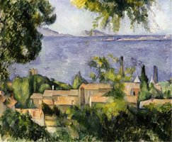 The Rooftops of L Estaque 1883 85 by Paul Cezanne