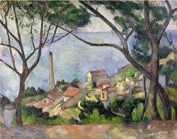 The Sea at L Estaque by Paul Cezanne