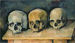 The Three Skulls C 1900 Oil on Canvas by Paul Cezanne
