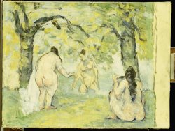 Three Bathers 1875 77 by Paul Cezanne