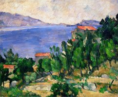 View of Mount Mareseilleveyre And The Isle of Maire Circa 1882 85 by Paul Cezanne