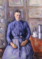 Woman with a Coffee Pot Circa 1890 95 by Paul Cezanne